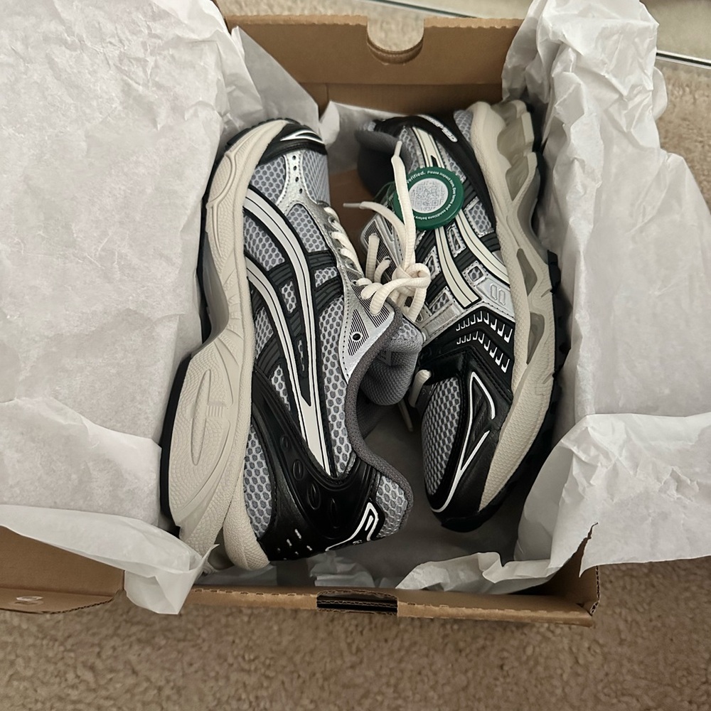 Asics Gel-Kayano 14 Black and Glacier Grey Sneakers